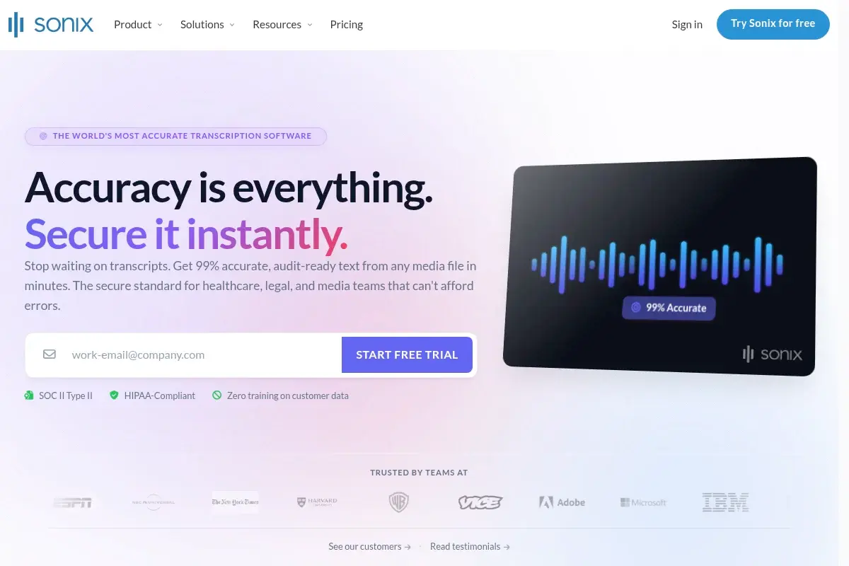 Sonix.ai KI-Transkriptionssoftware 2026