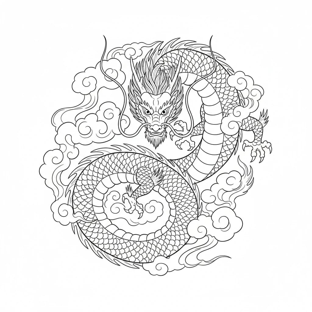 Lineart zu Illustration Original
