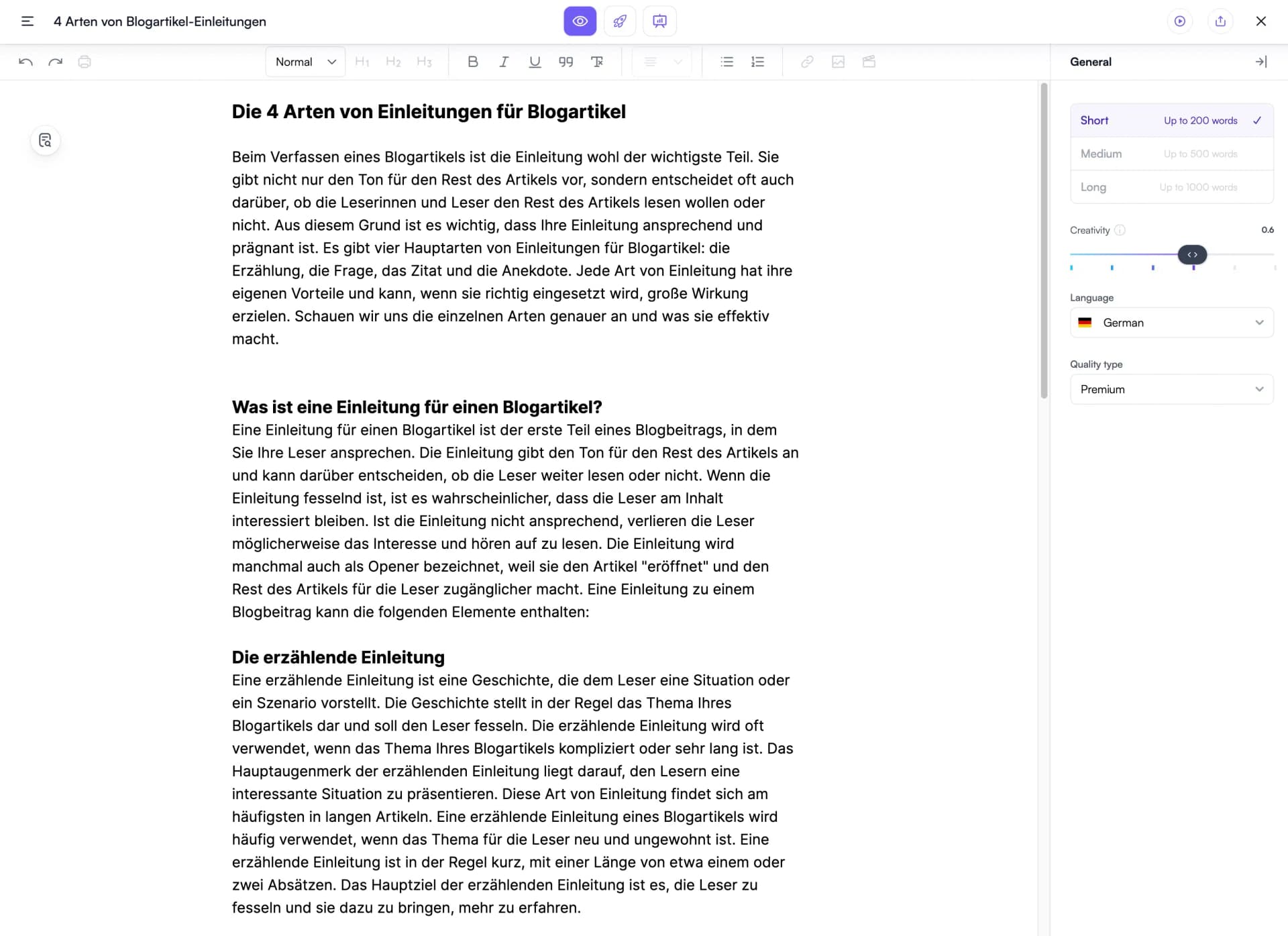 AI Article Writer von Writesonic