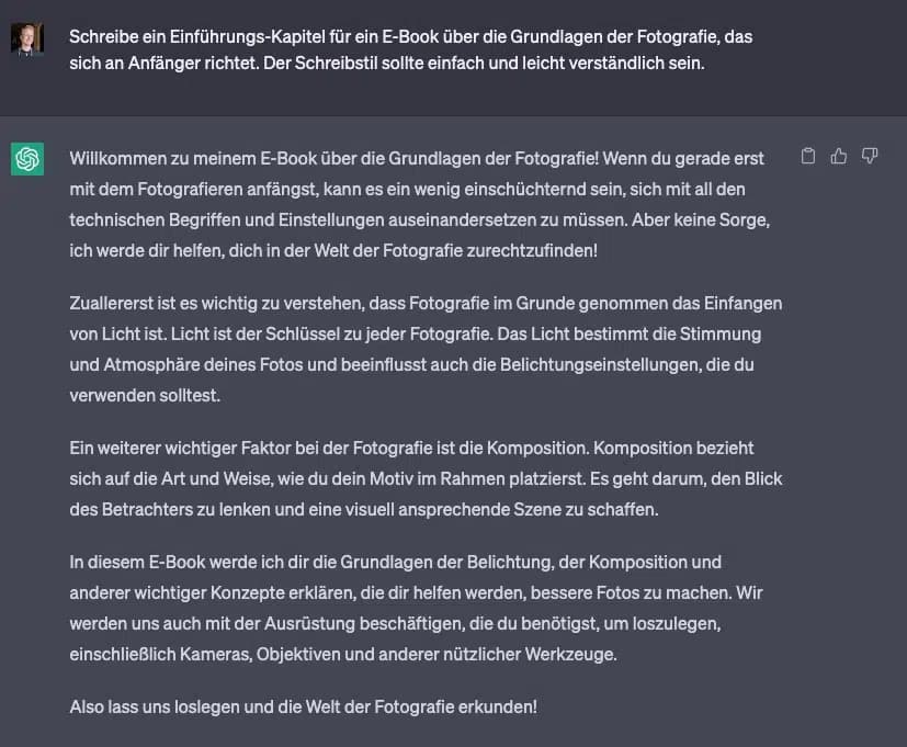ChatGPT als Ghostwriter