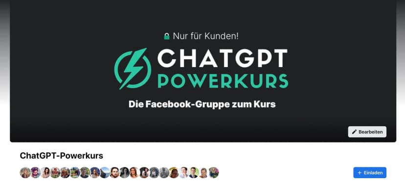 ChatGPT Kurs Facebook Gruppe
