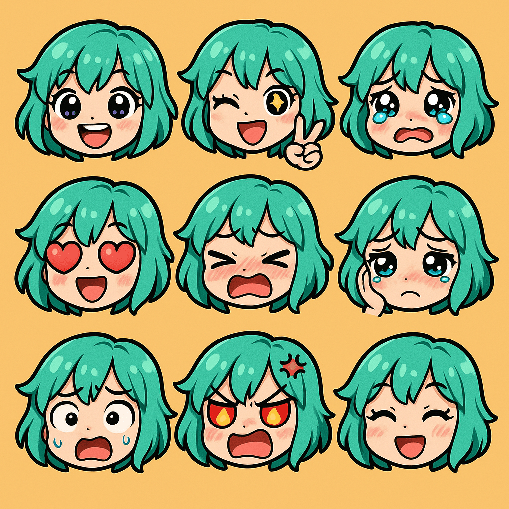 Chibi-Emoji-Sticker mit ChatGPT
