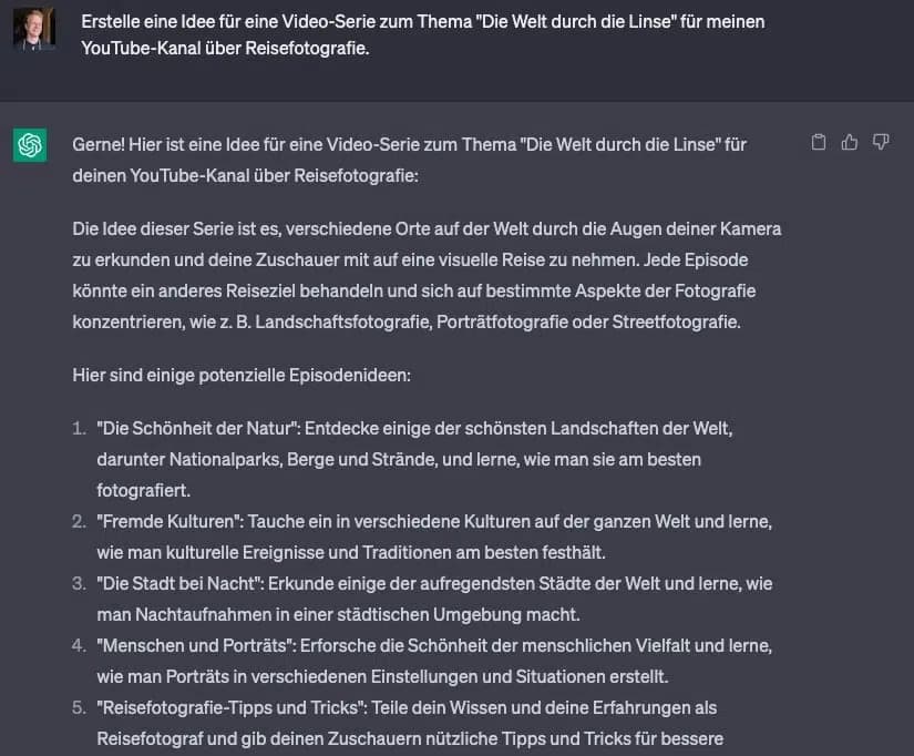 ChatGPT YouTube Videoserie