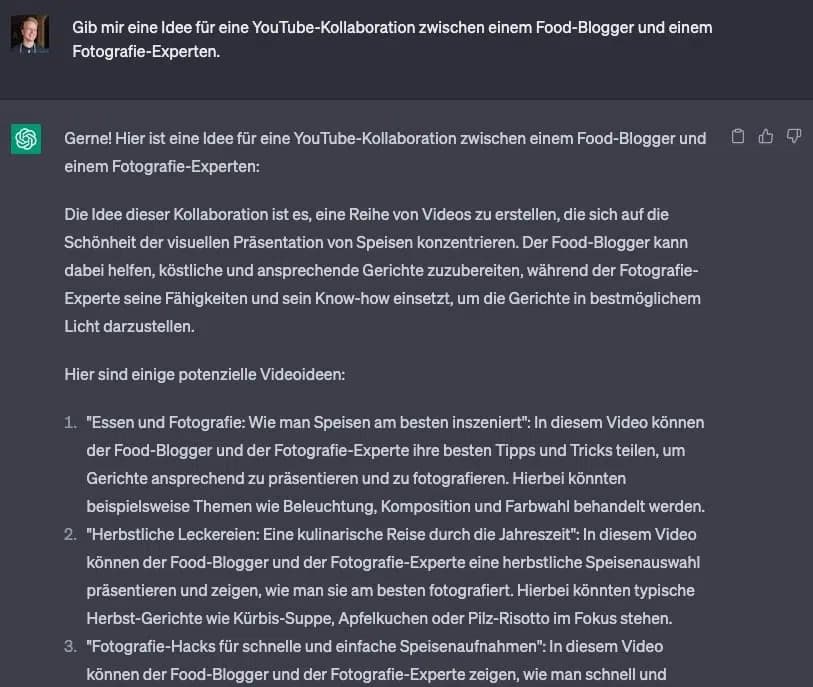 ChatGPT YouTube Kollaboration