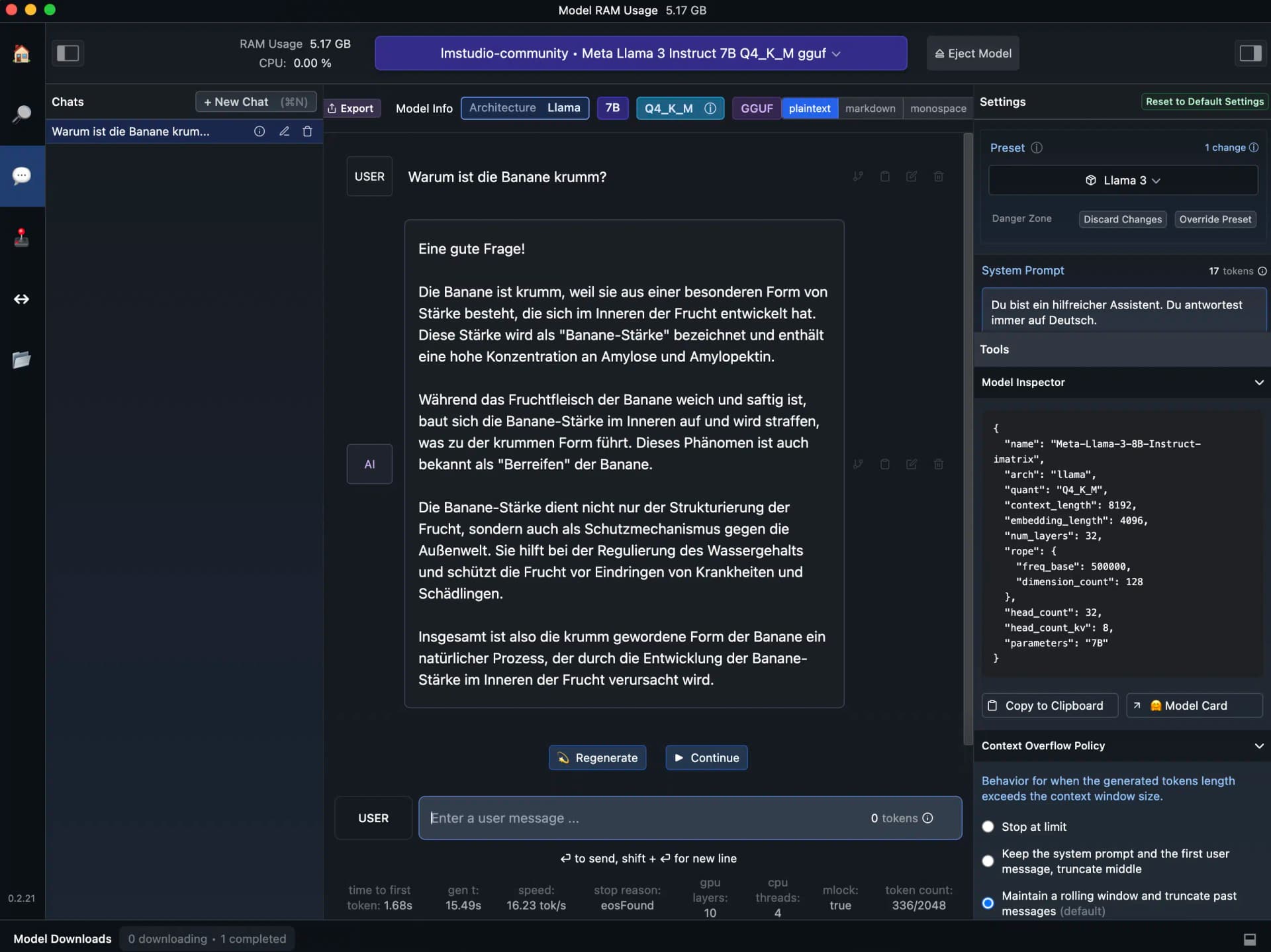 Mit Open-Source-LLM chatten