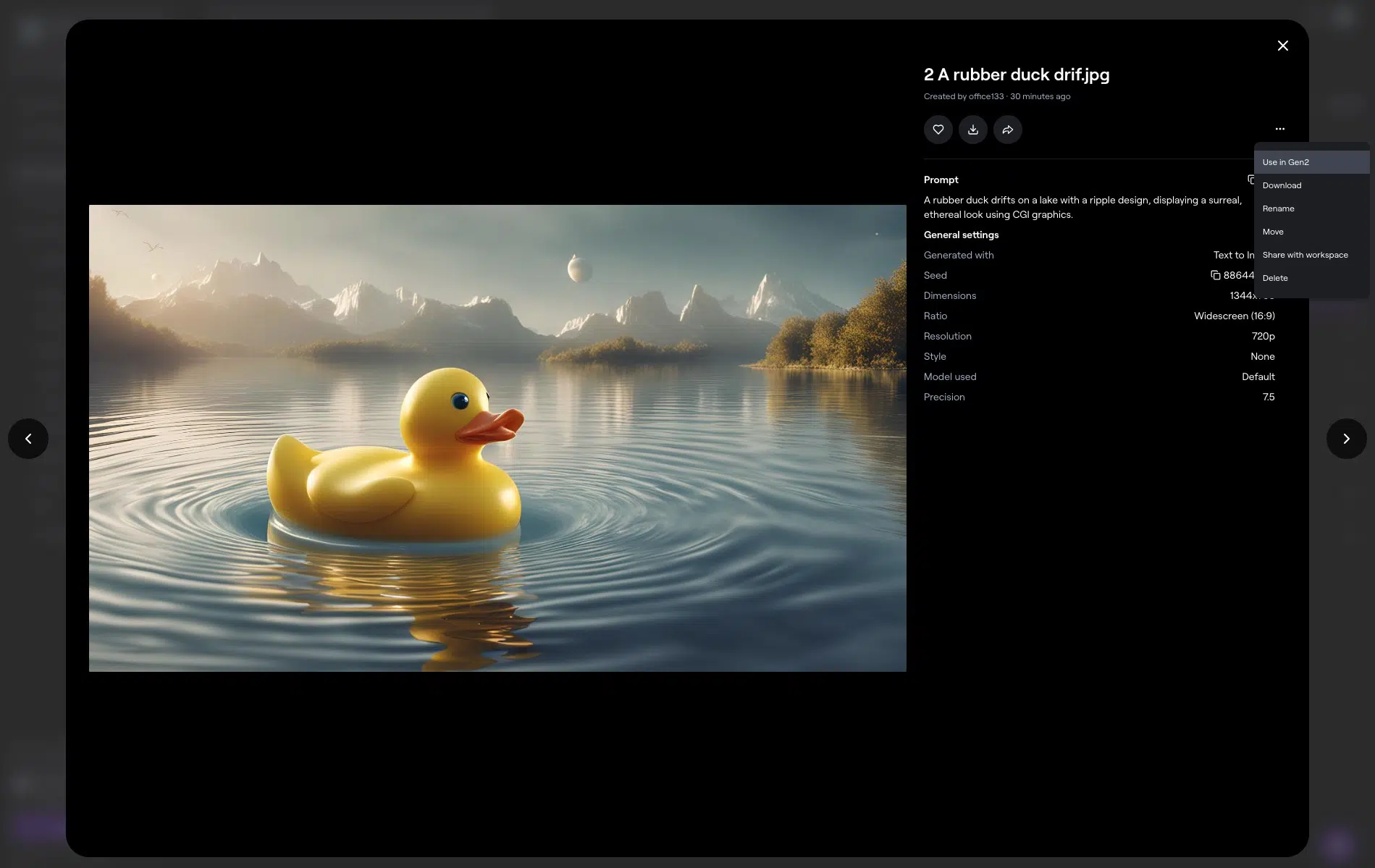 Runway Bildgenerator - Gummi-Ente