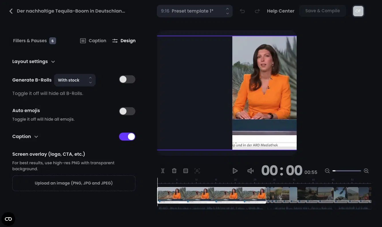 Opus Clip Editor Design