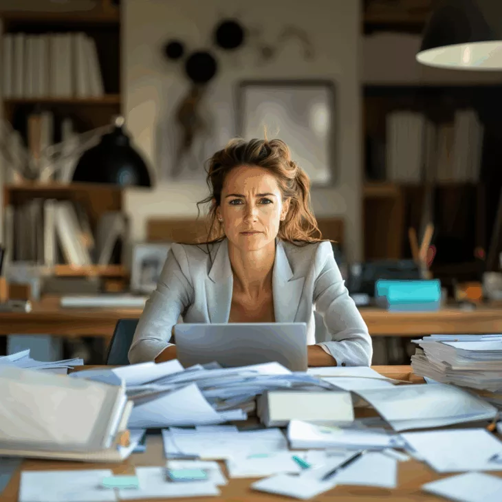 Frustrated person working with ChatGPT