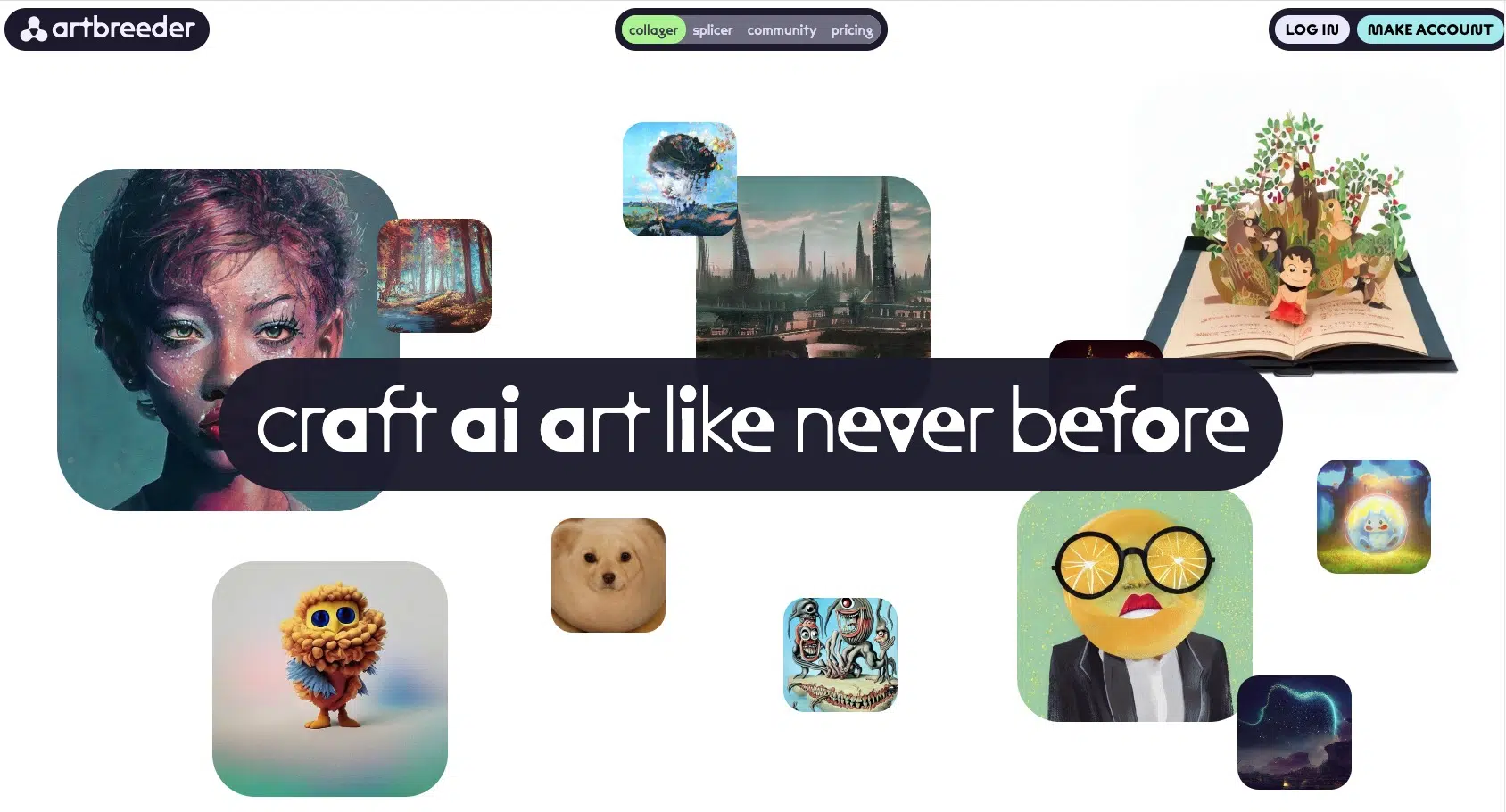 Artbreeder interface