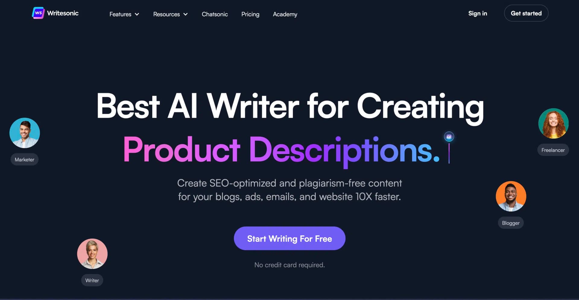 Writesonic AI writing tool