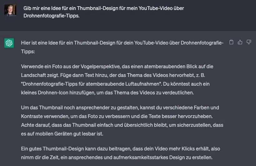 ChatGPT YouTube thumbnails