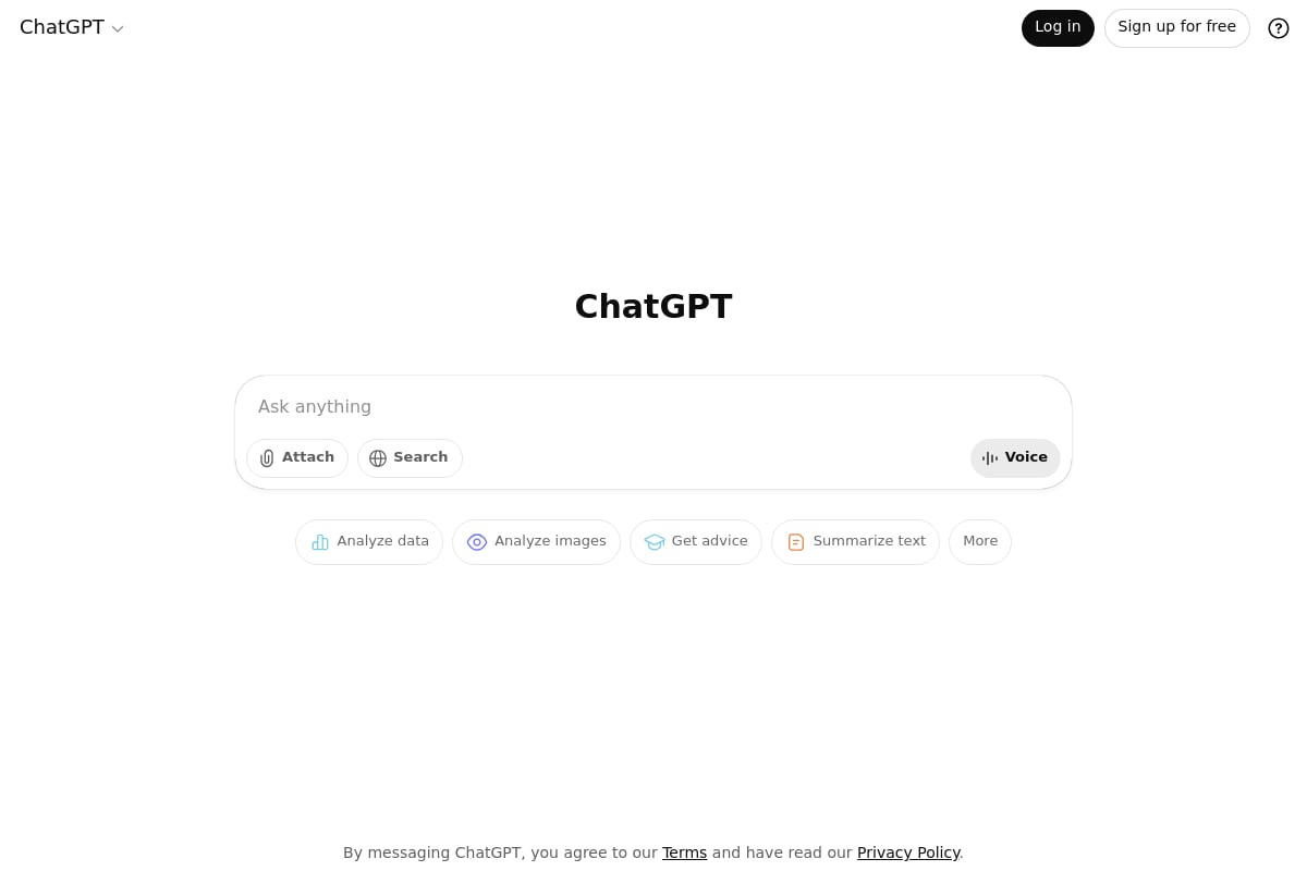 Screenshot von ChatGPT