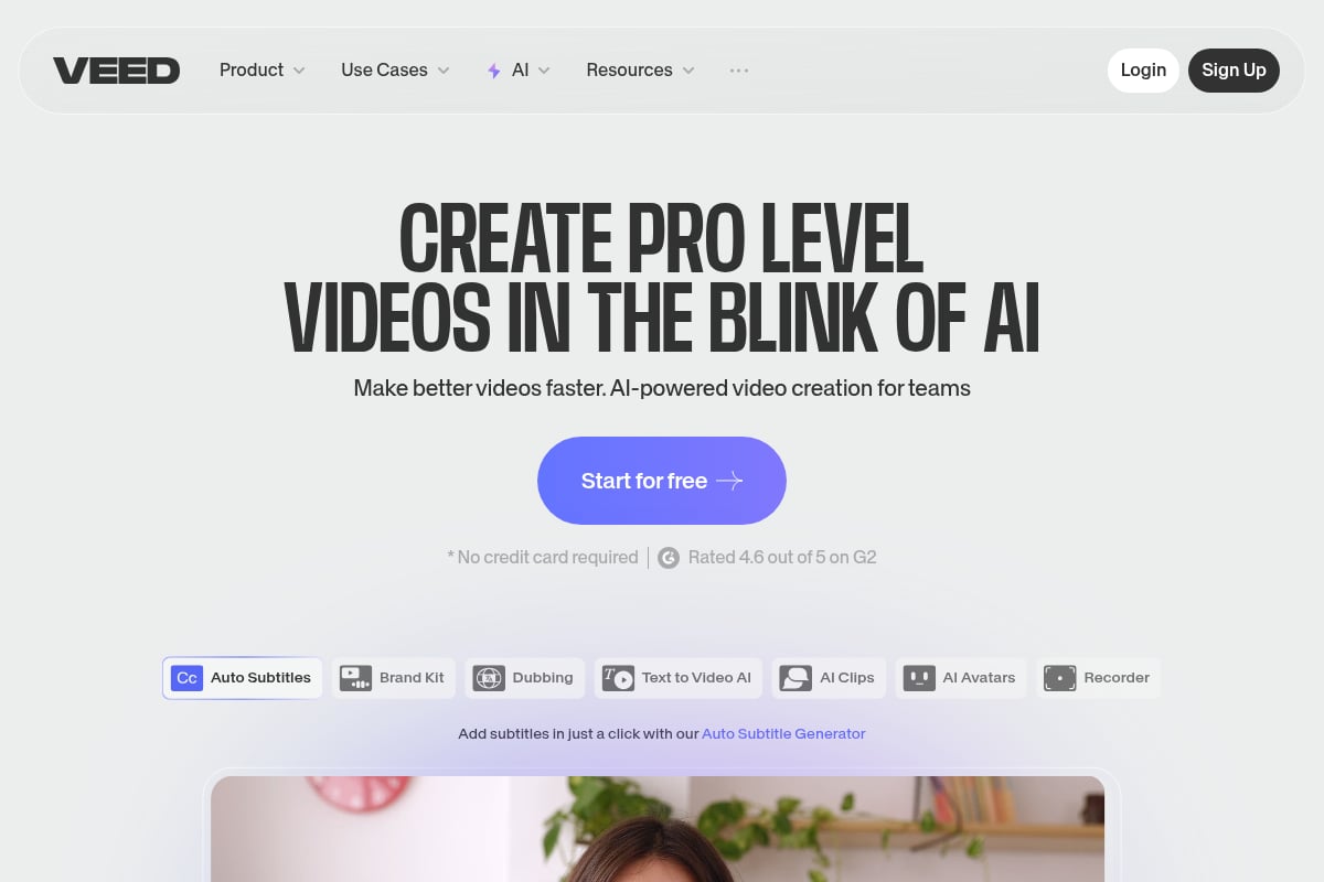 Screenshot von VEED.IO