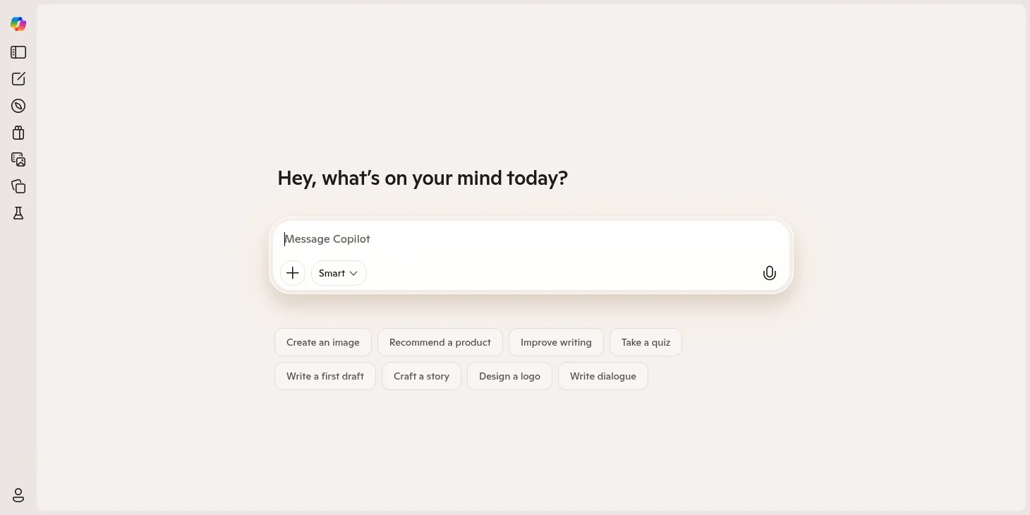 Microsoft Copilot Interface 2026