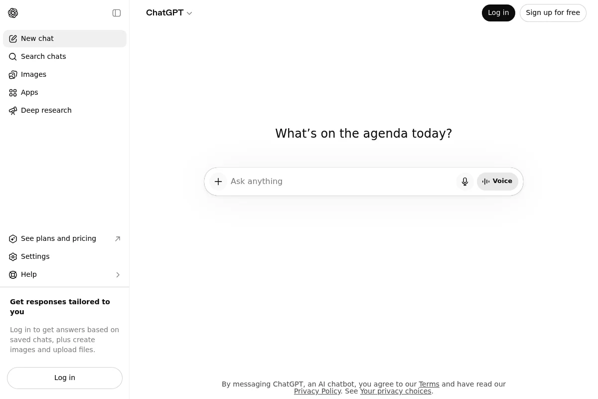 OpenAI ChatGPT Interface mit GPT-5.2