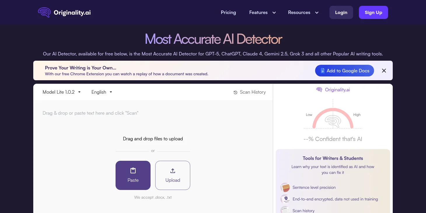 Originality.ai KI-Textdetektor 2026