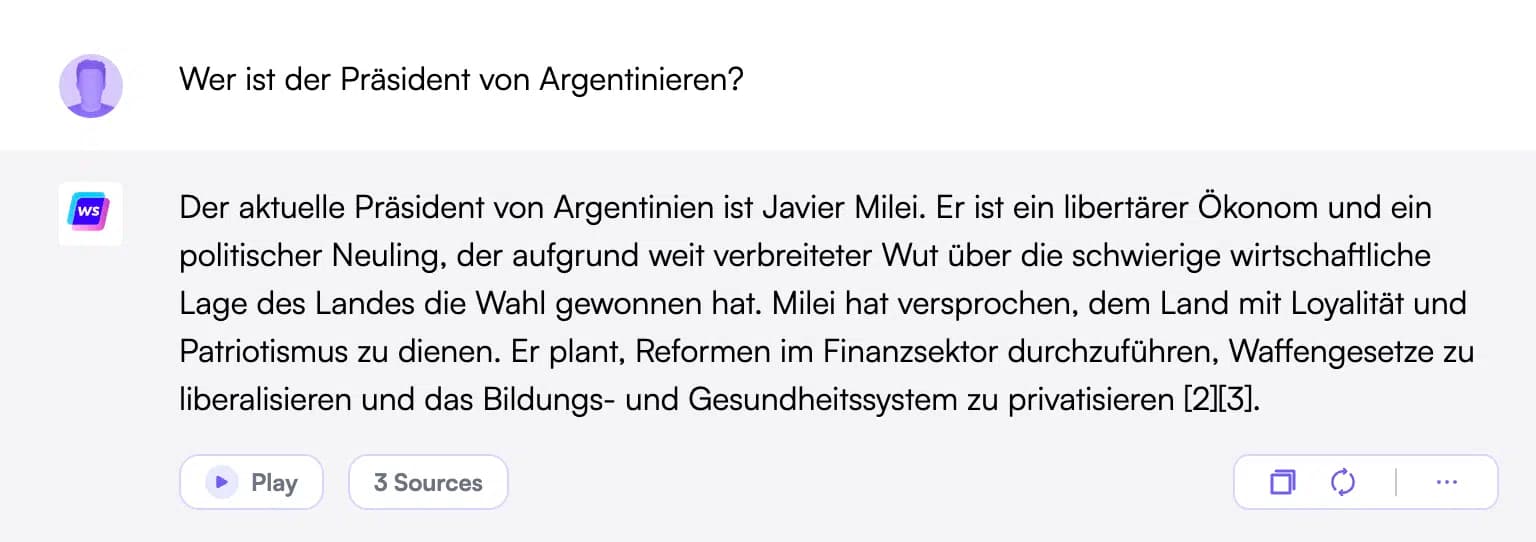 ChatSonic kann auf aktuelle Daten in der Google-Suche zugreifen