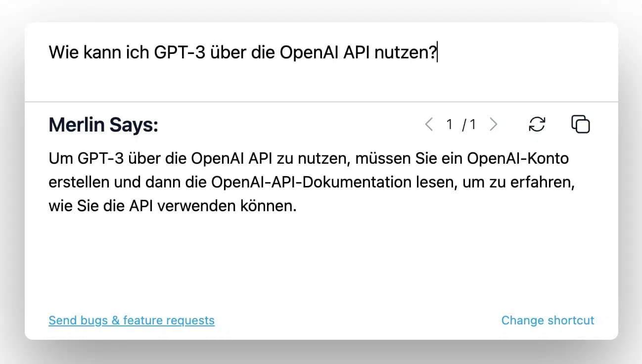 Merlin Browser-Erweiterung