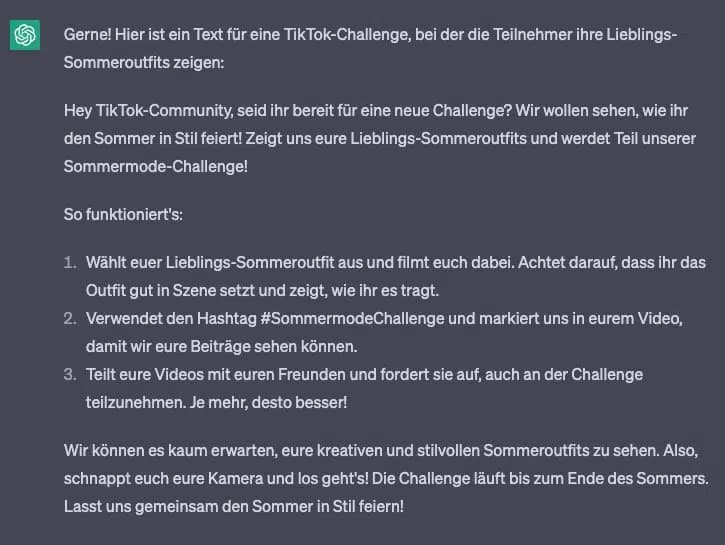 ChatGPT TikTok Challenges