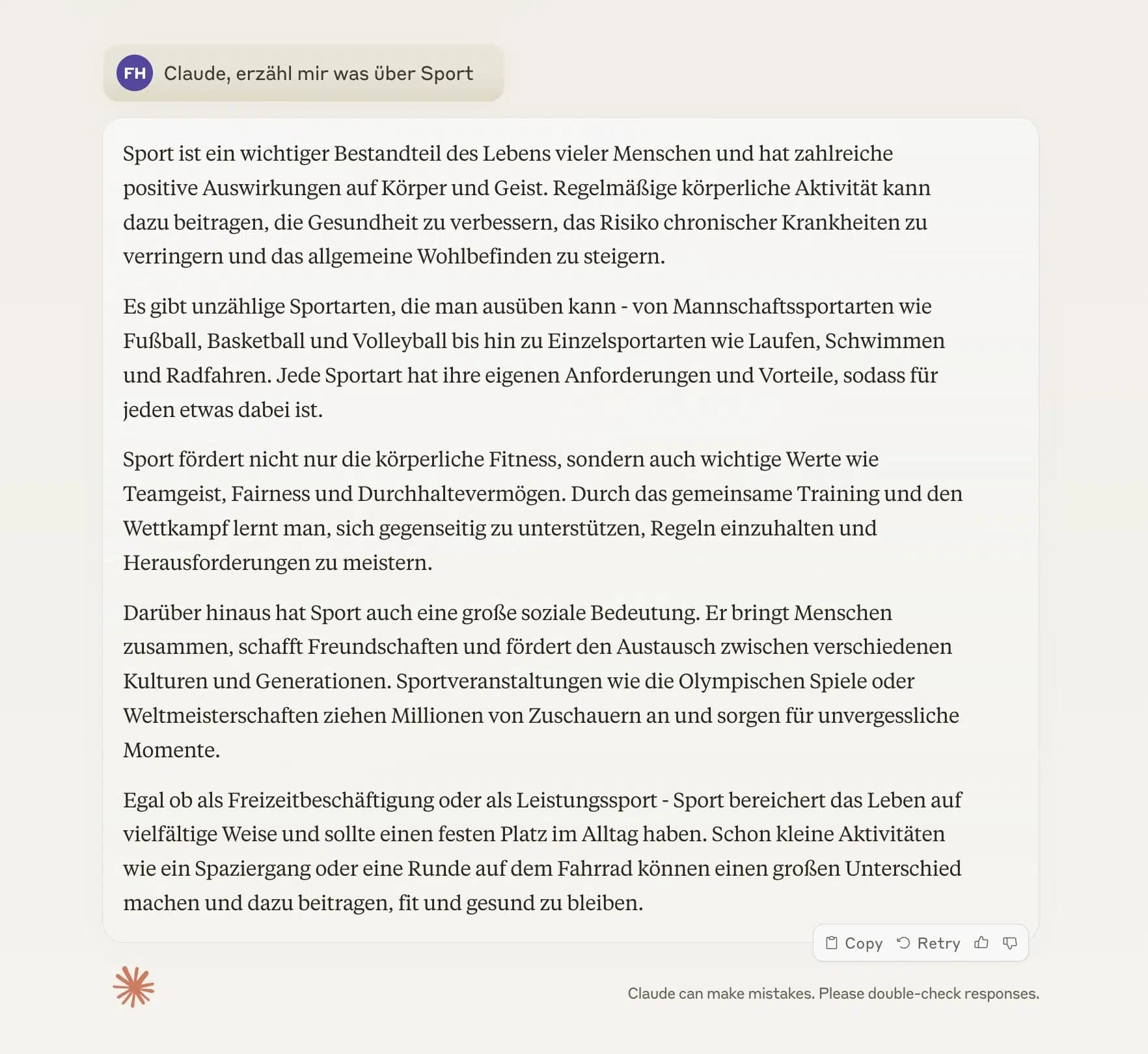 Ein generischer Prompt bei Claude gibt generischen Output