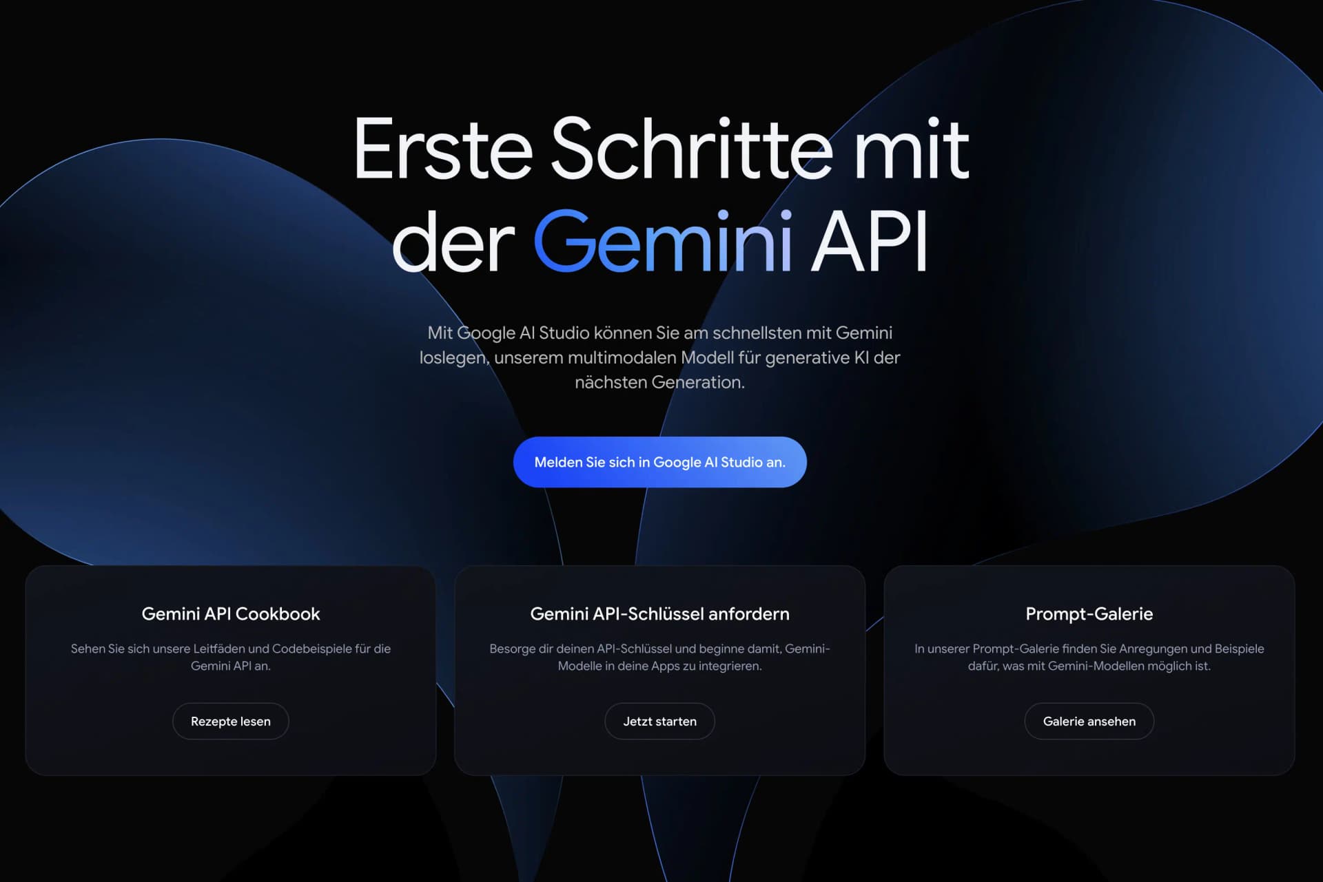 Google AI Studio Anmeldung