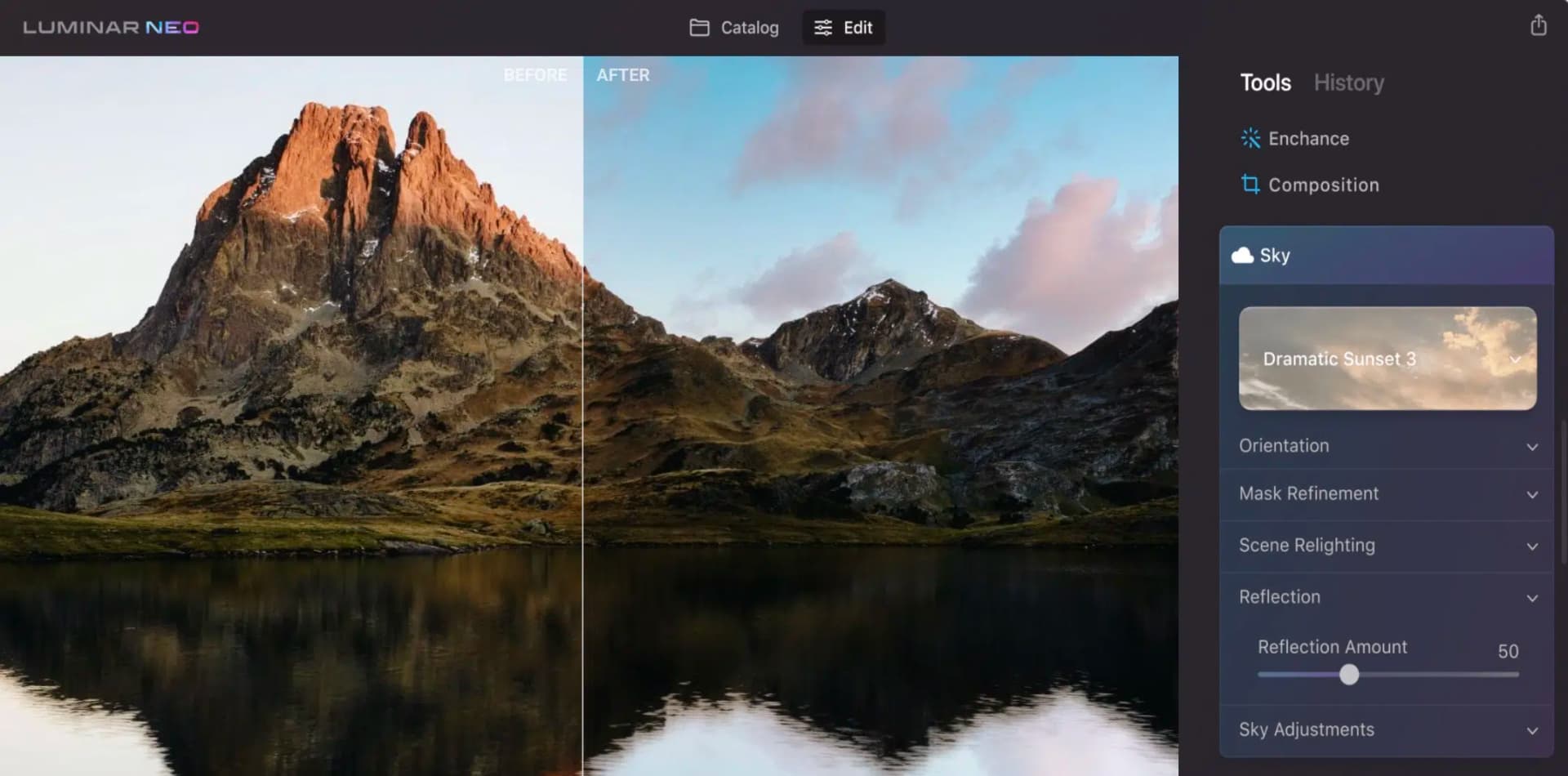 Luminar Neo Himmel per KI ersetzen