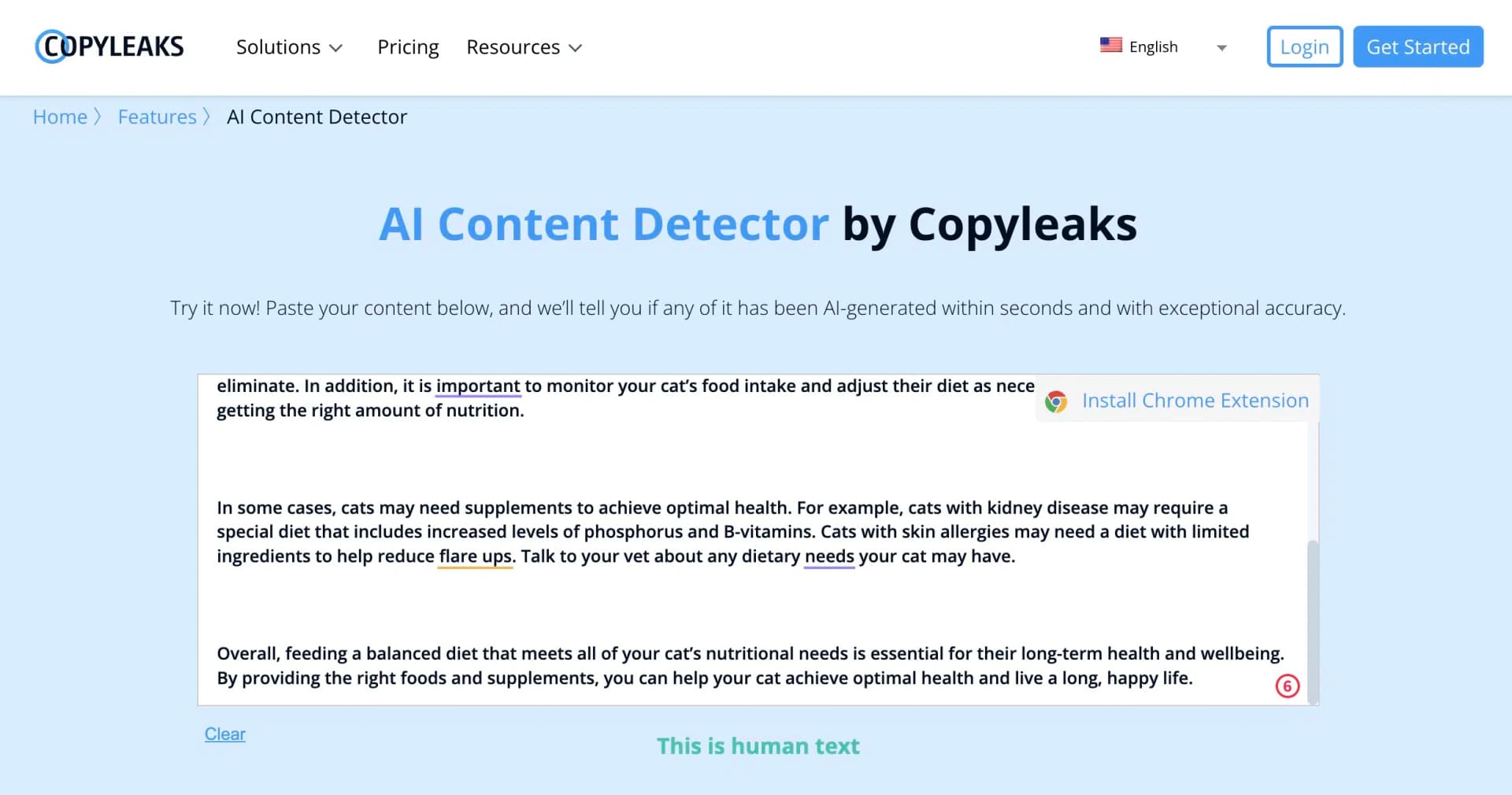 CopyLeaks AI Content Detector