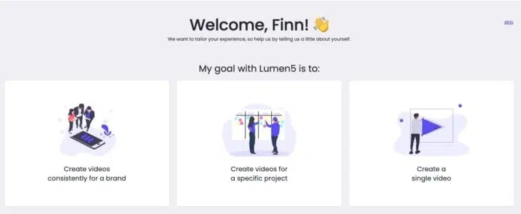 Lumen5 Einstiegshilfe