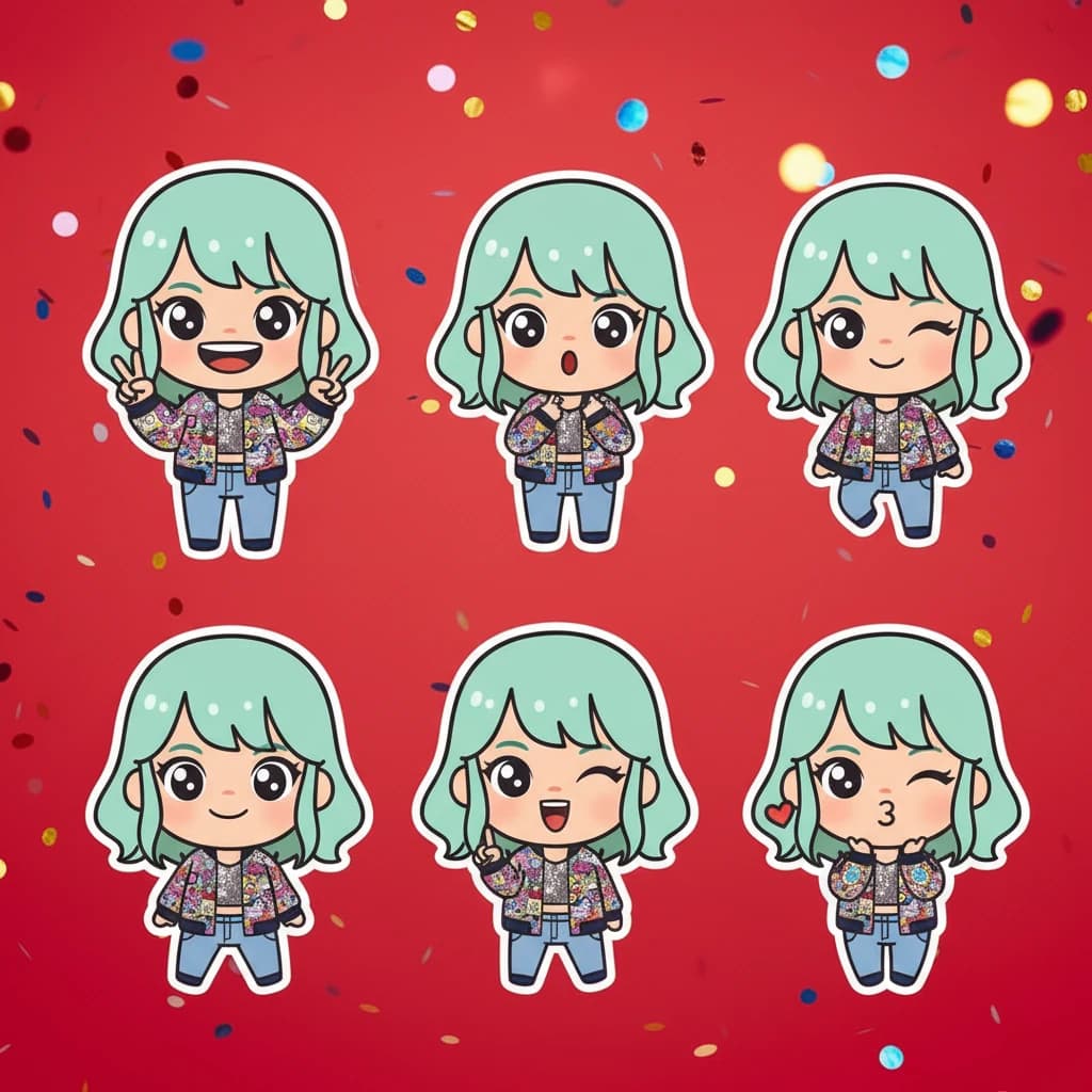 Chibi-Emoji-Sticker mit Nano Banana