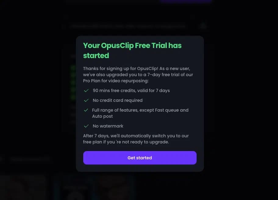 Opus Clip Free Trial