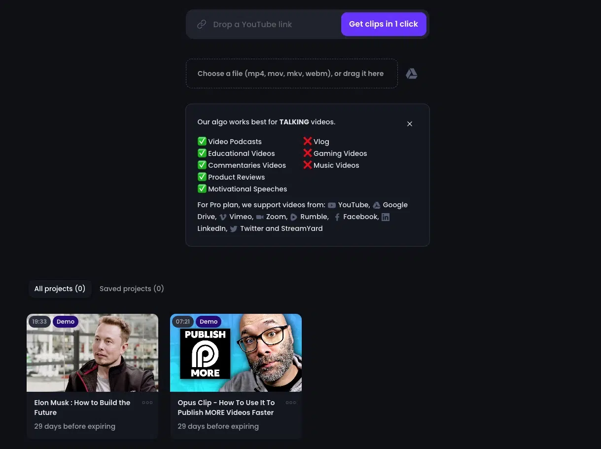Opus Clip Upload Demo