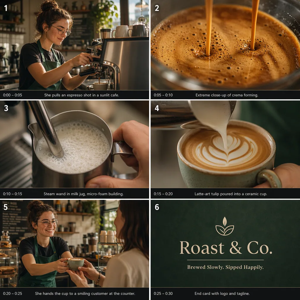 Coffee Commercial Storyboard