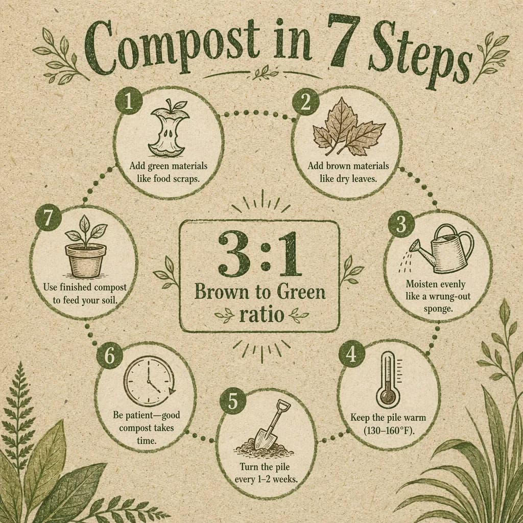Composting How-To Graphic