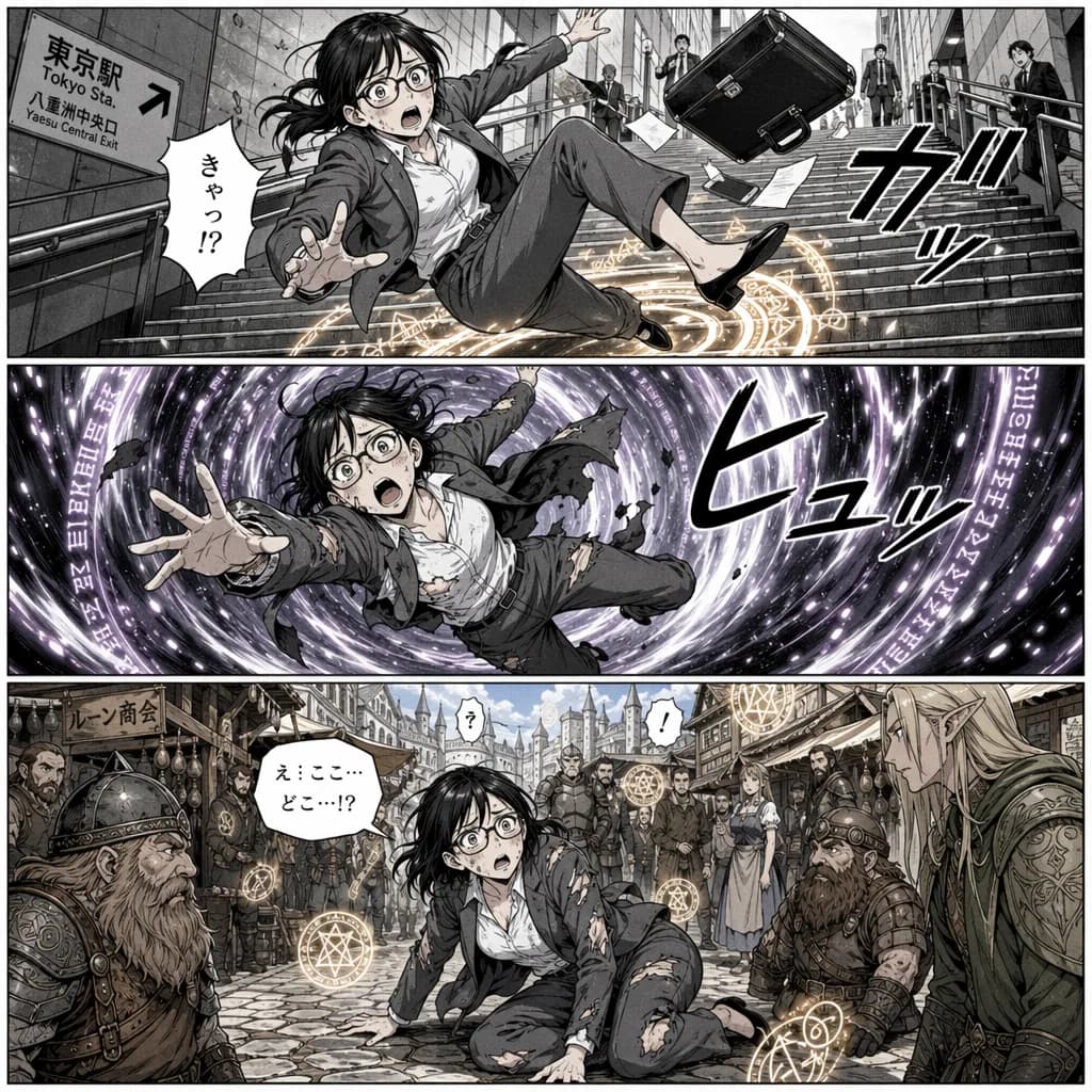 Isekai Manga: Portal Moment