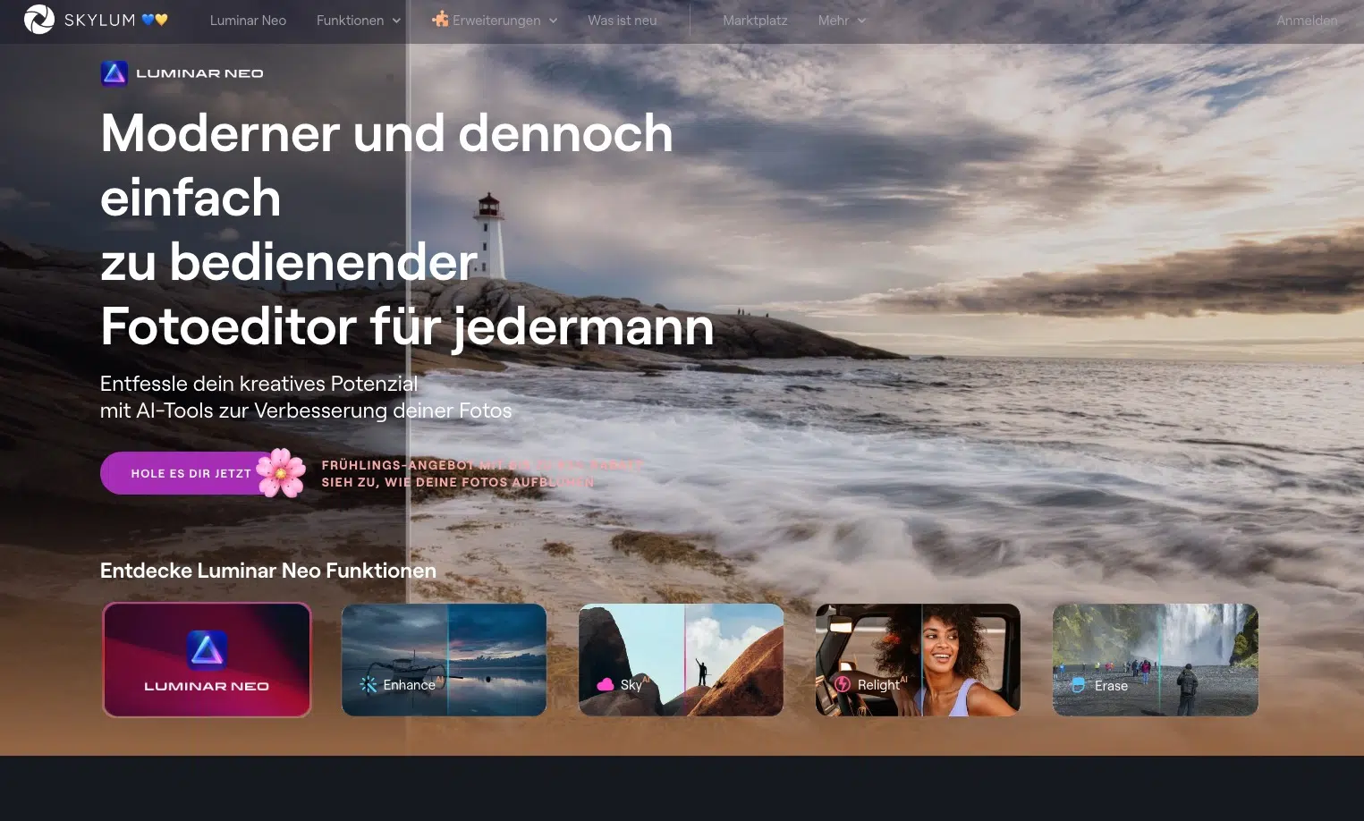 Luminar Neo interface
