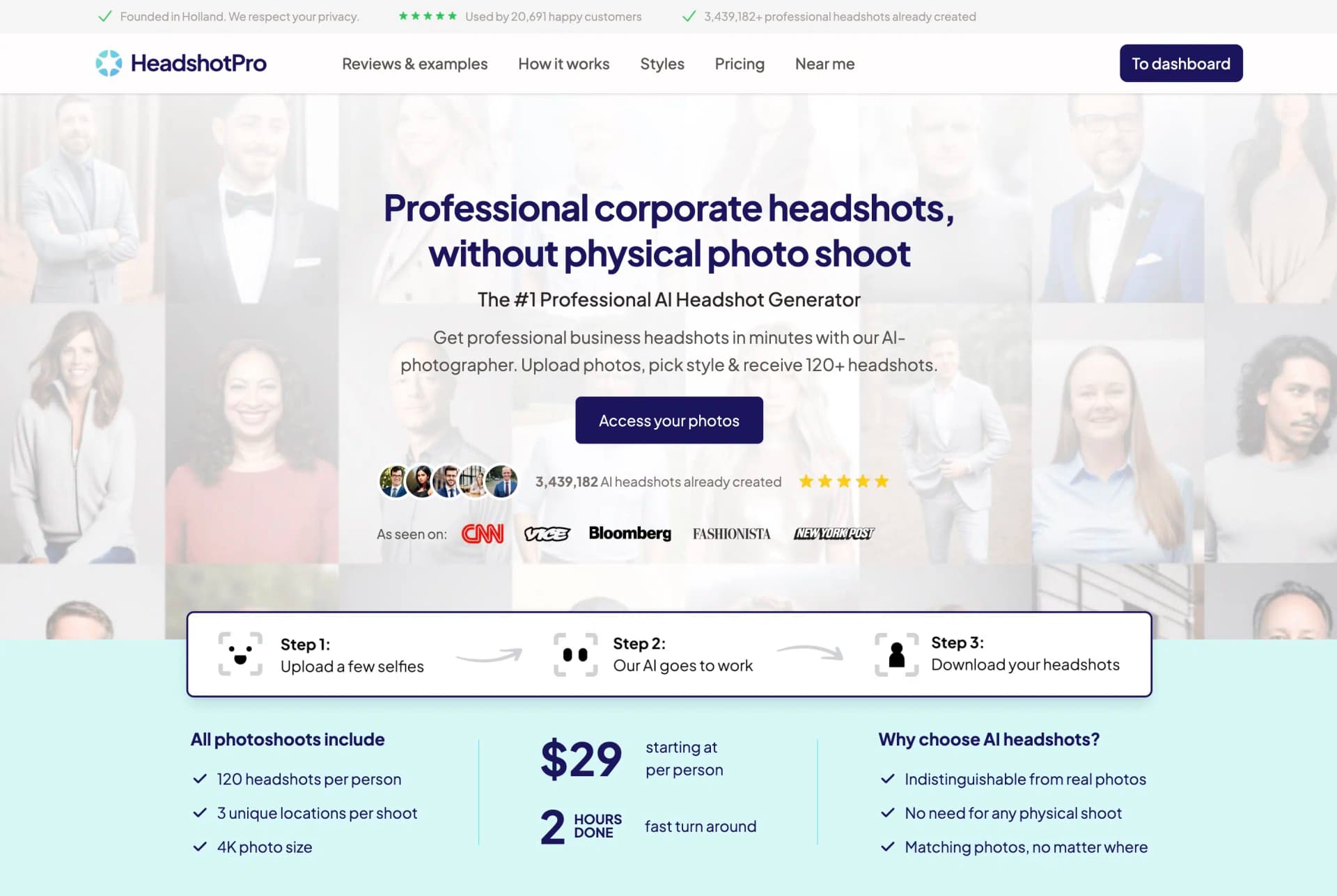 HeadshotPro interface