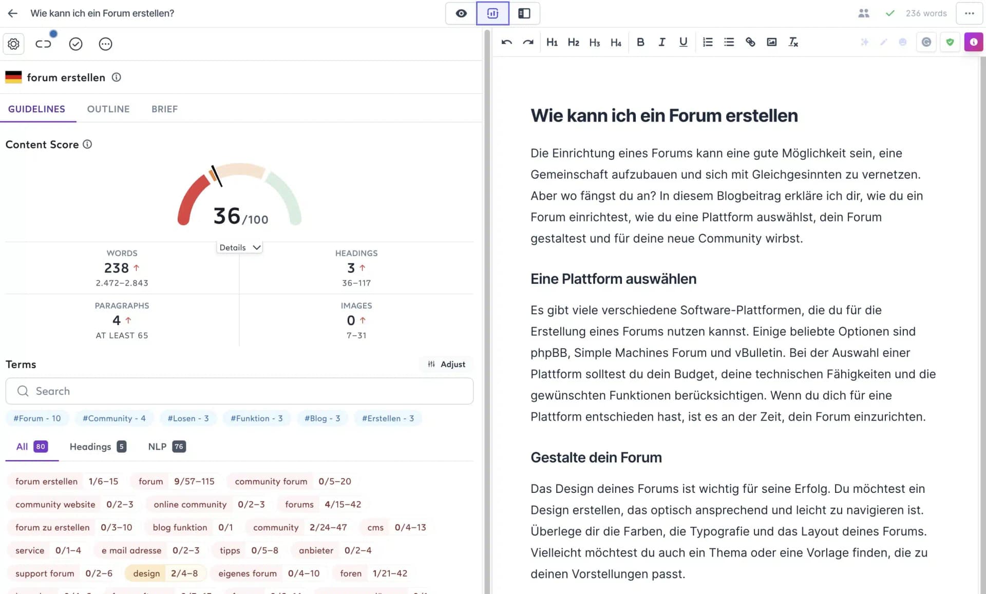 Surfer SEO integration in Jasper