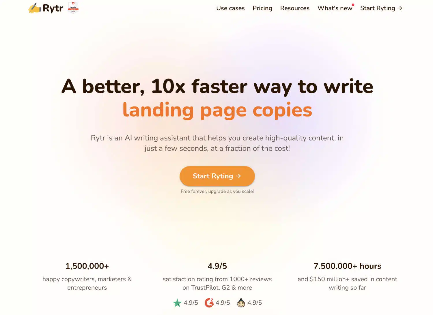 Rytr budget AI writing assistant