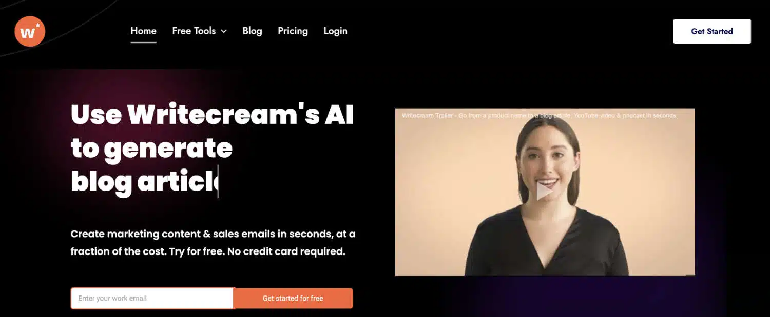 Writecream all-in-one AI tool
