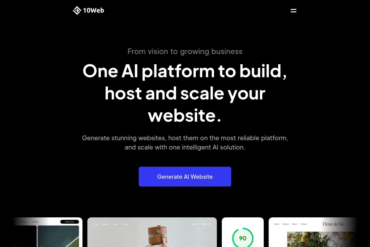 10Web AI Builder interface
