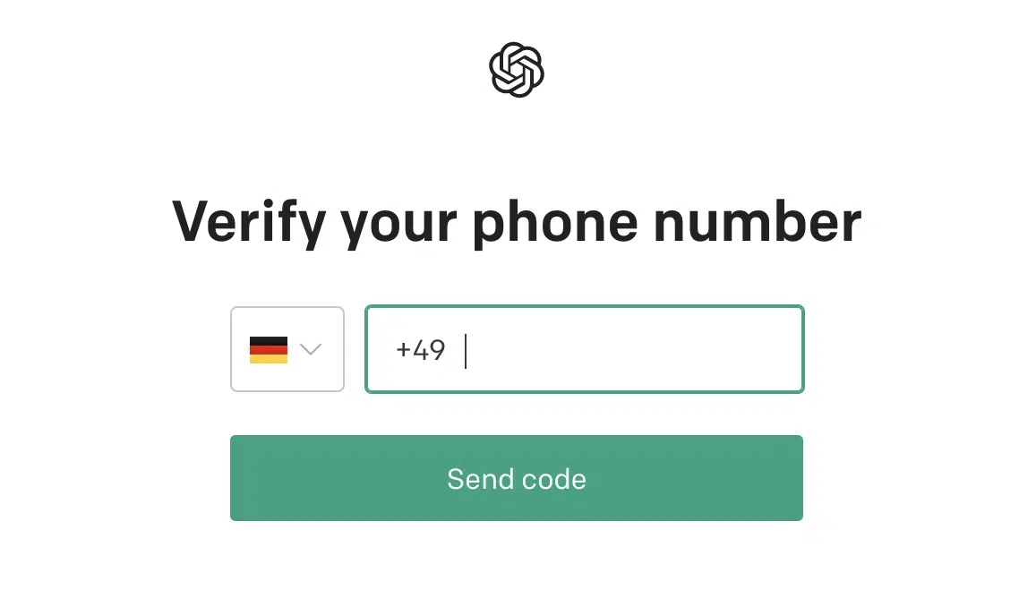 Verify phone number for OpenAI account