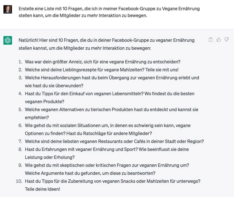 ChatGPT social media questions and polls