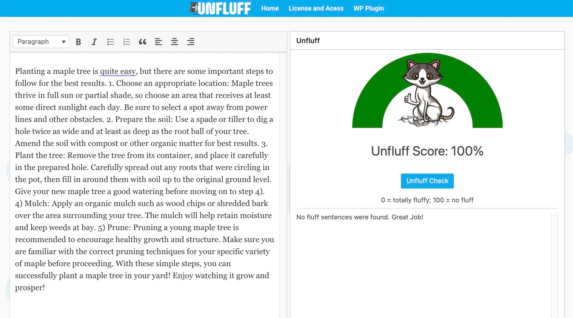 Unfluff