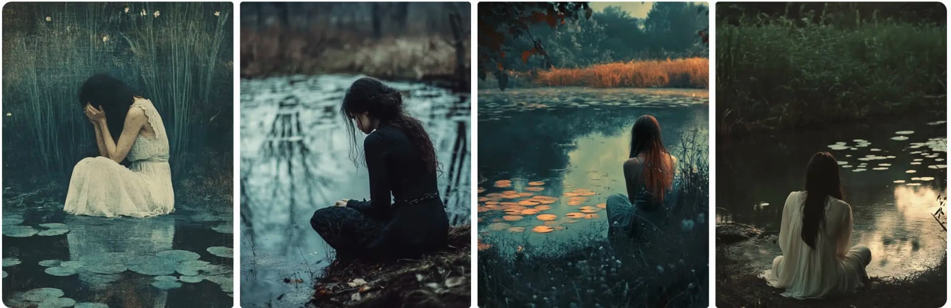 Midjourney sad woman