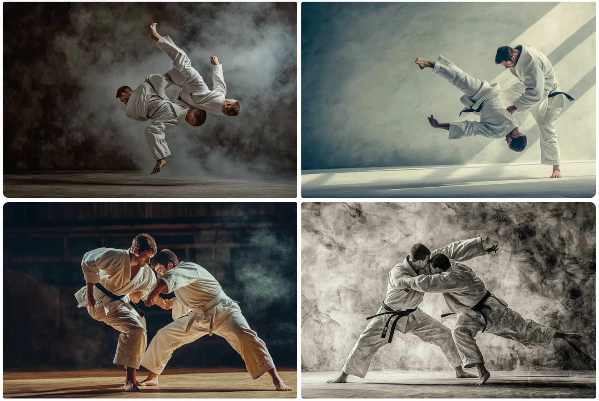 Midjourney Judo Fighters