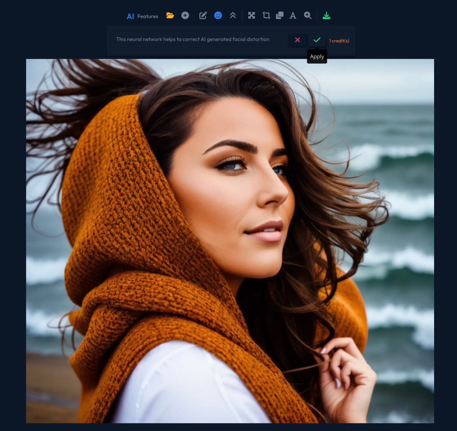 Editing features of Artsmart.ai
