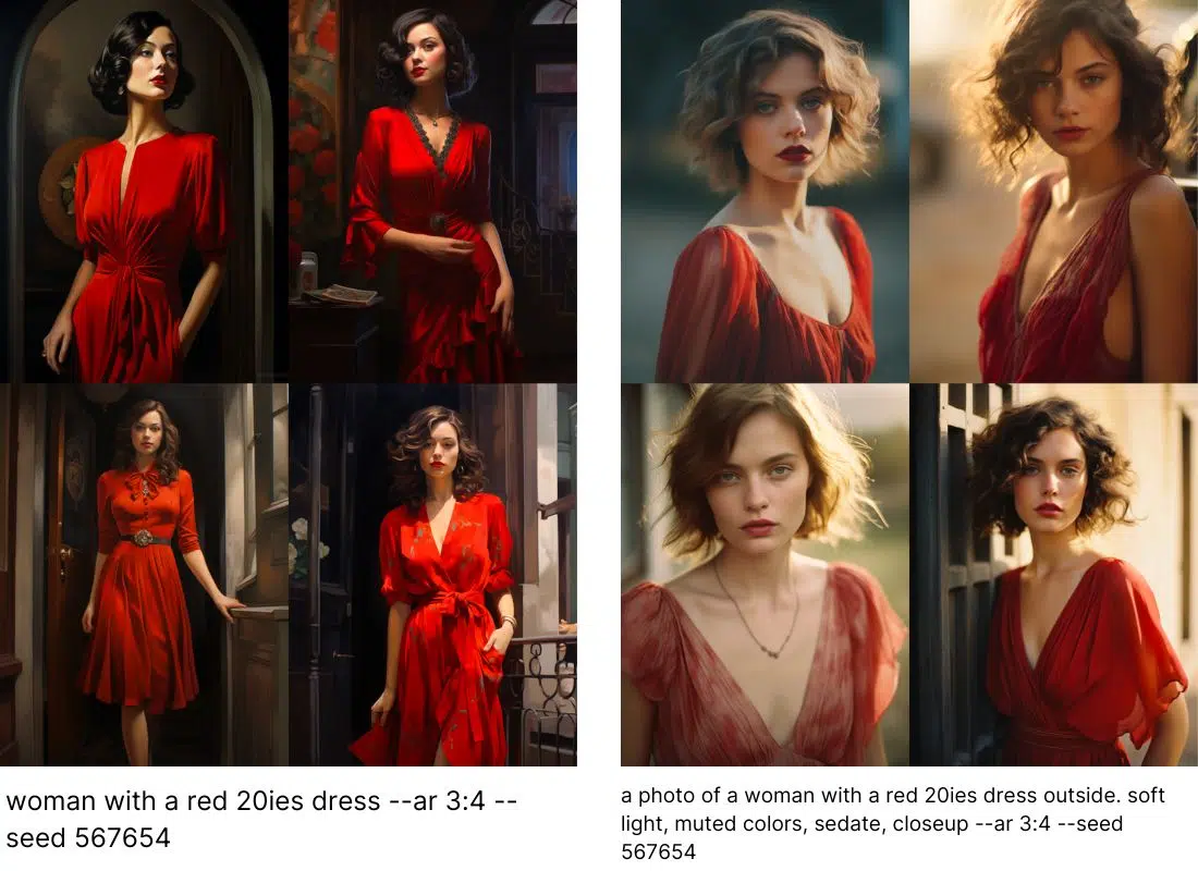 Example of important details in Midjourney prompts