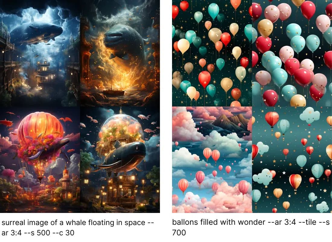 Creative experiments with Midjourney prompts