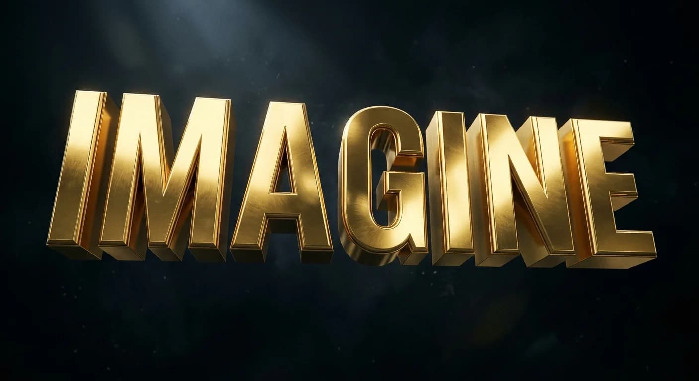 3D Metallic Text