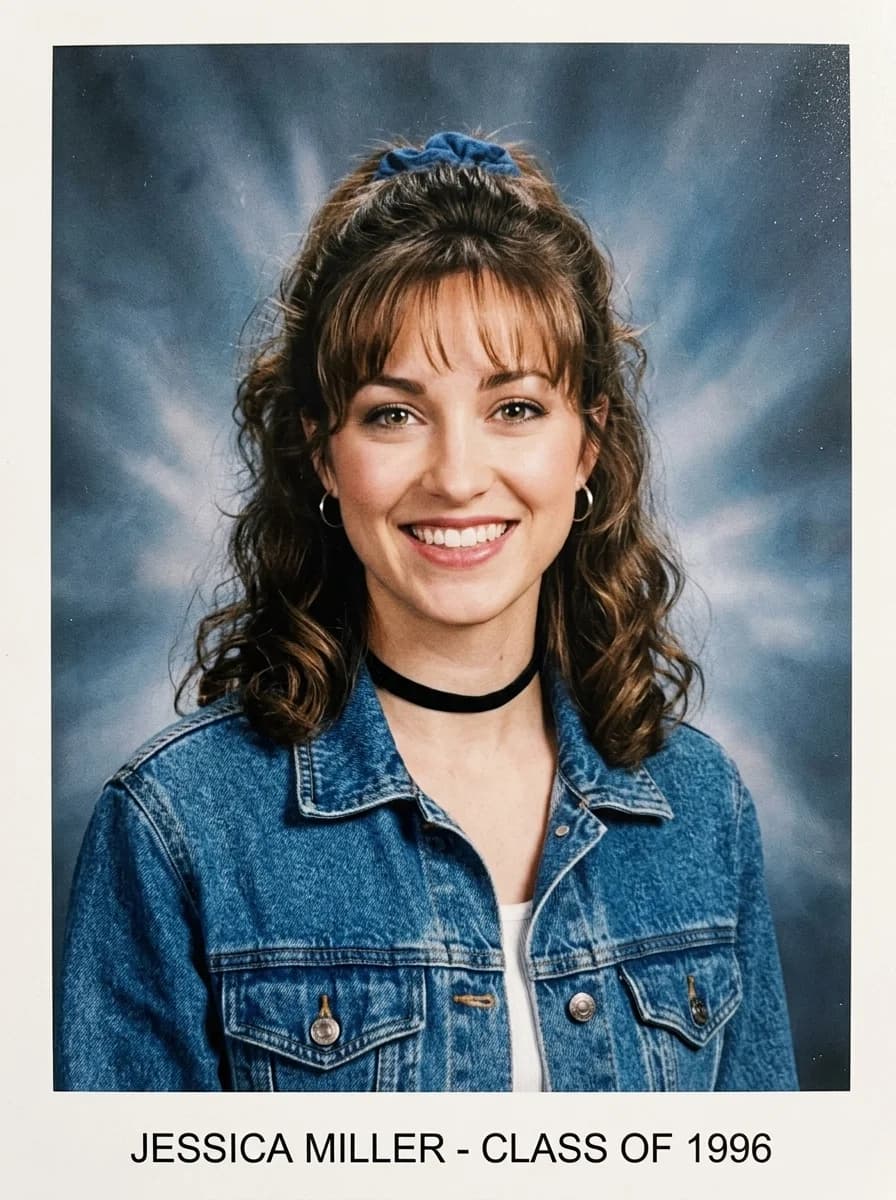 90s Yearbook Photo